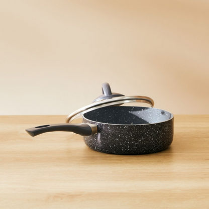 Onyx Non-Stick Saucepan with Lid and Induction Base - 18 cms