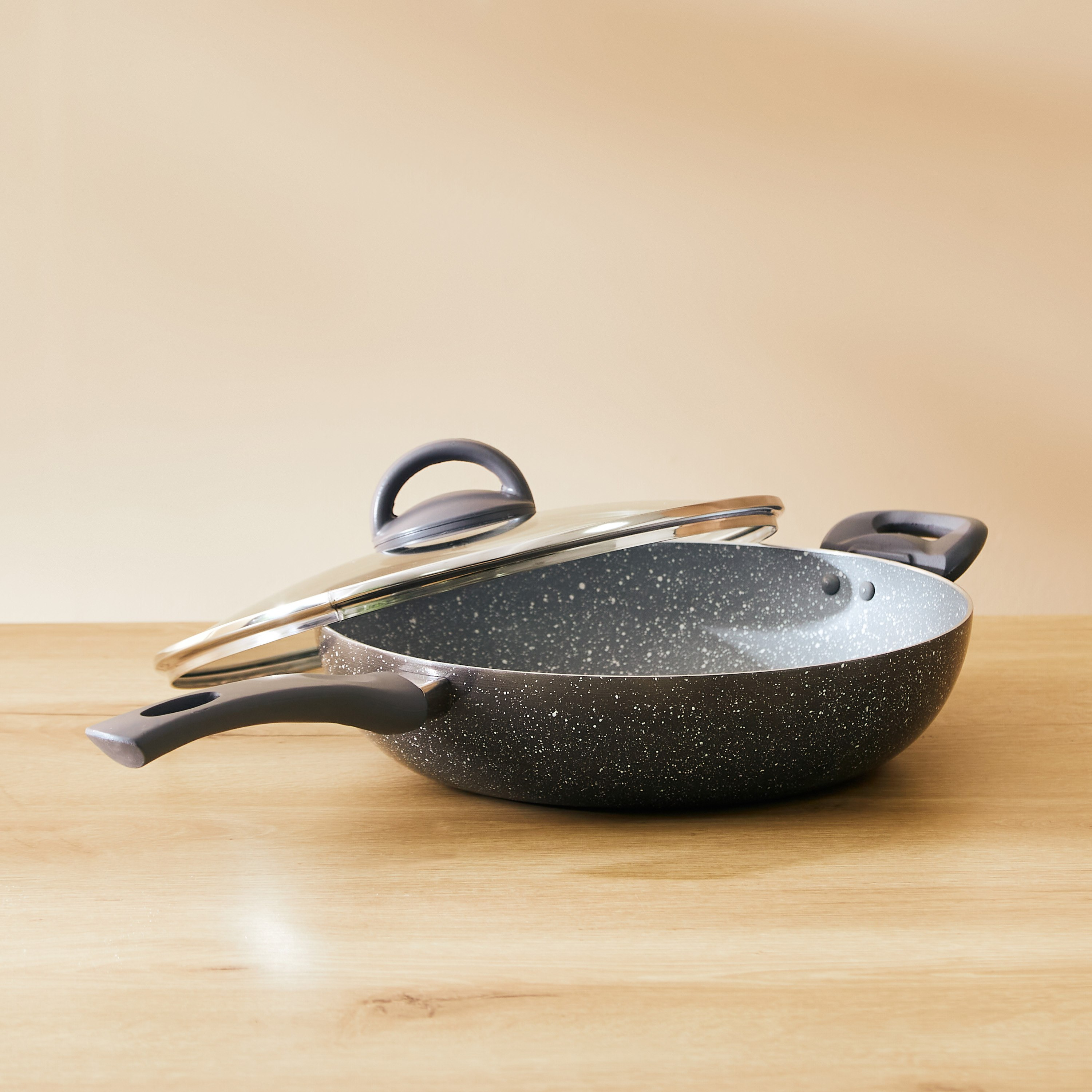 مقلاة ووك مضادة للالتصاق بغطاء وقاعدة حث من أونيكس - 28 سم-hbxkitchen-kitchenware-foodpreparation-image-2