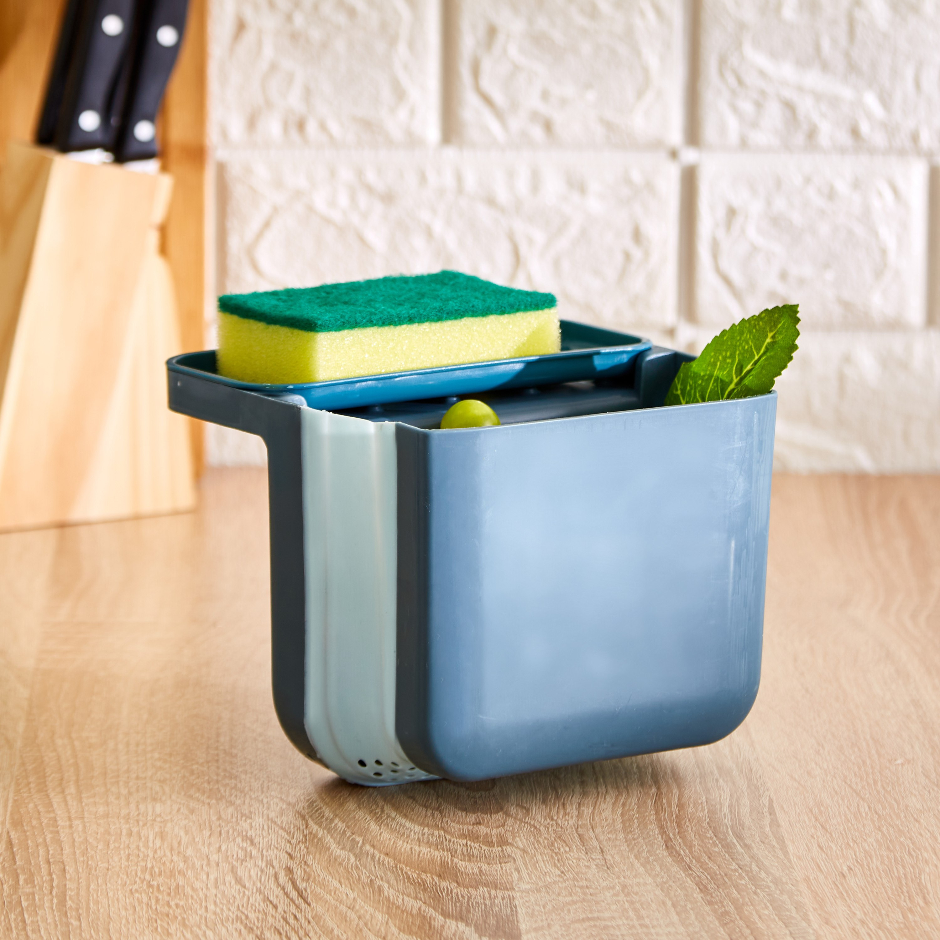 سلة مصفاة حوض قابلة للتوسيع مع حامل إسفنج من إتش بي إس أو - 9.5x9.5x26 سم-hbxkitchen-kitchenware-kitchenaccessories-image-6