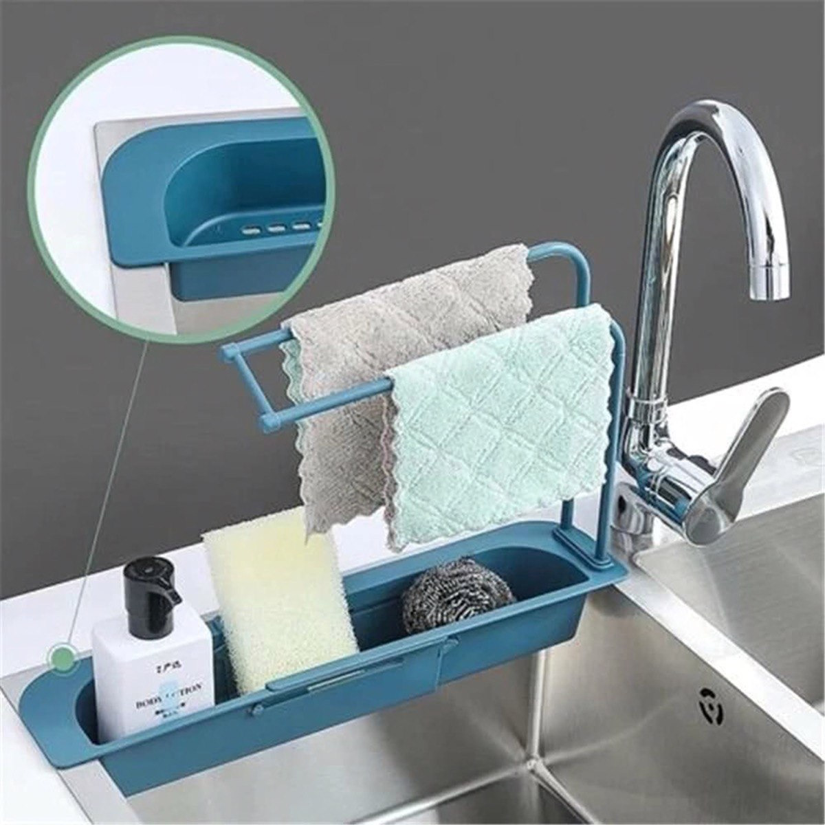 رف تخزين حوض تلسكوبي من إتش بي إس أو - 16.5x13x11 سم-hbxkitchen-kitchenware-kitchenaccessories-image-10