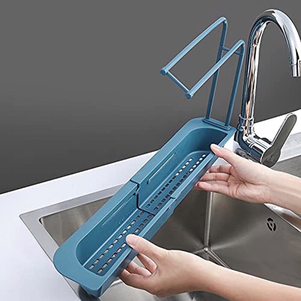 رف تخزين حوض تلسكوبي من إتش بي إس أو - 16.5x13x11 سم-hbxkitchen-kitchenware-kitchenaccessories-image-9