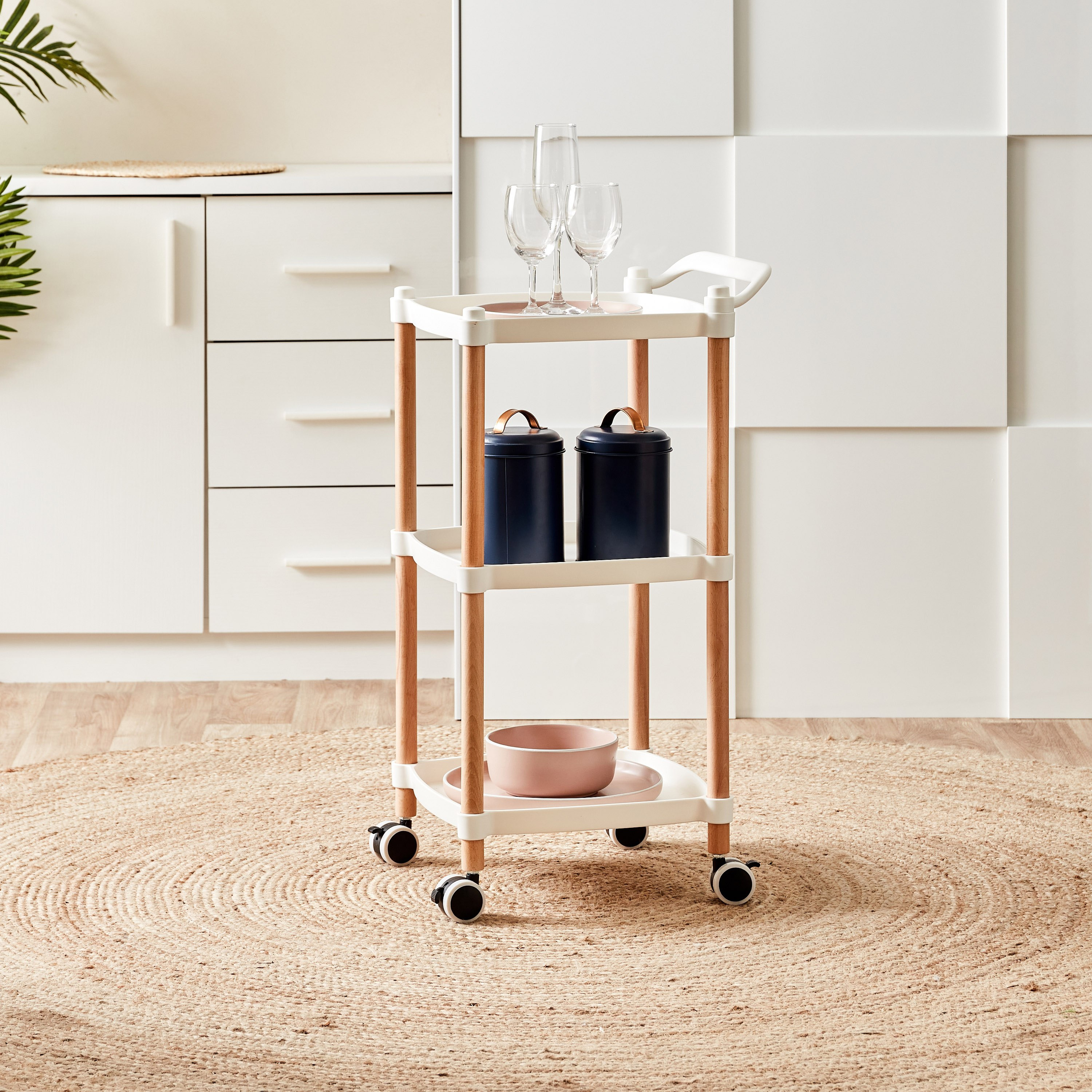 رف تخزين متعدد الأغراض 3 مستويات من بيانكا - 33x33x69 سم-hbxlivingroom-tablesandstands-servingtrolleys-image-1