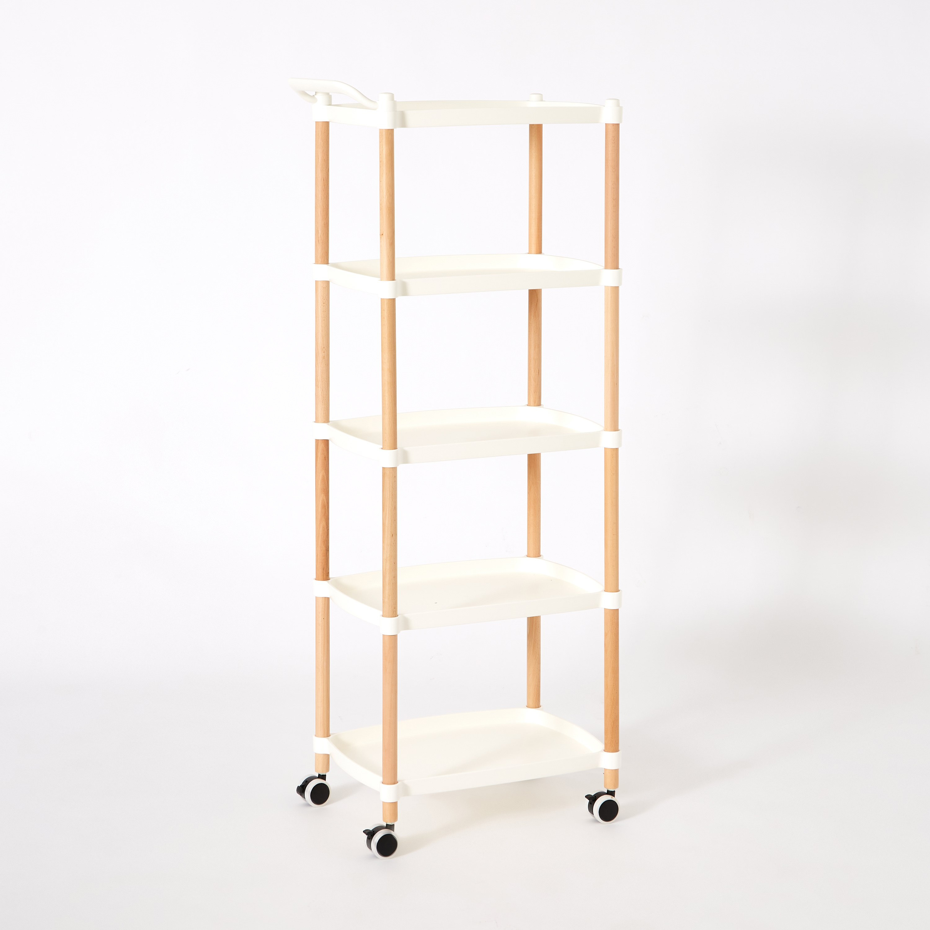 رف تخزين متعدد الأغراض 5 مستويات من بيانكا - 46x33x126 سم-hbxlivingroom-tablesandstands-servingtrolleys-image-8