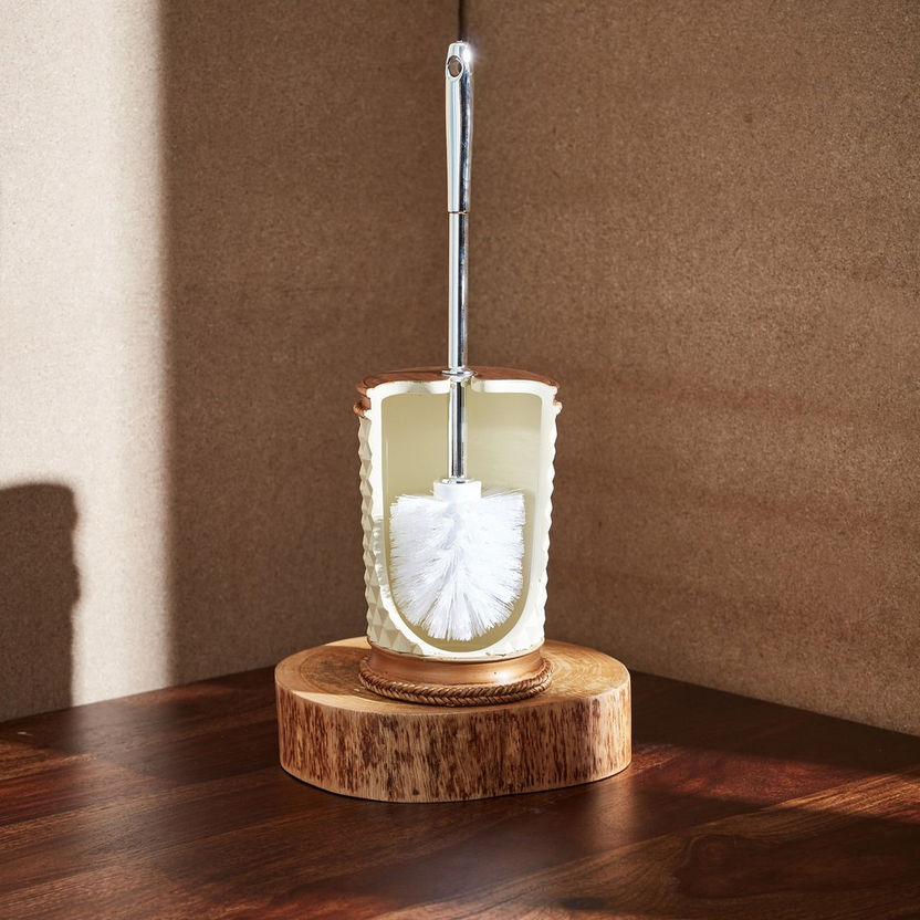 Crema Polystone Toilet Brush with Holder-Bathroom Sets-image-0