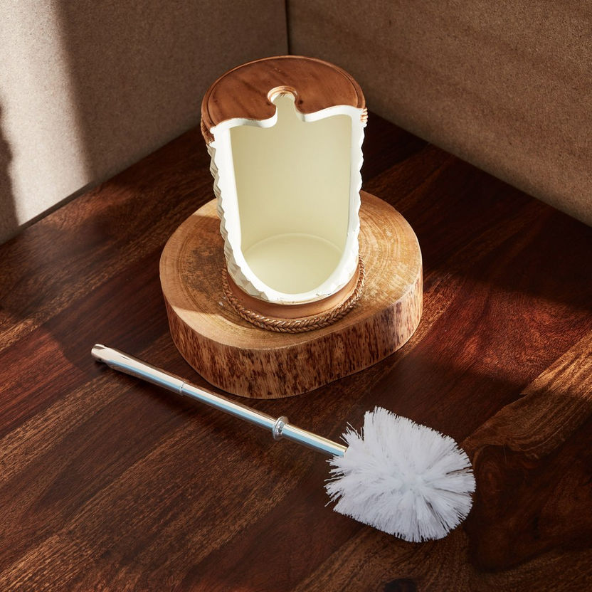 Crema Polystone Toilet Brush with Holder-Bathroom Sets-image-1