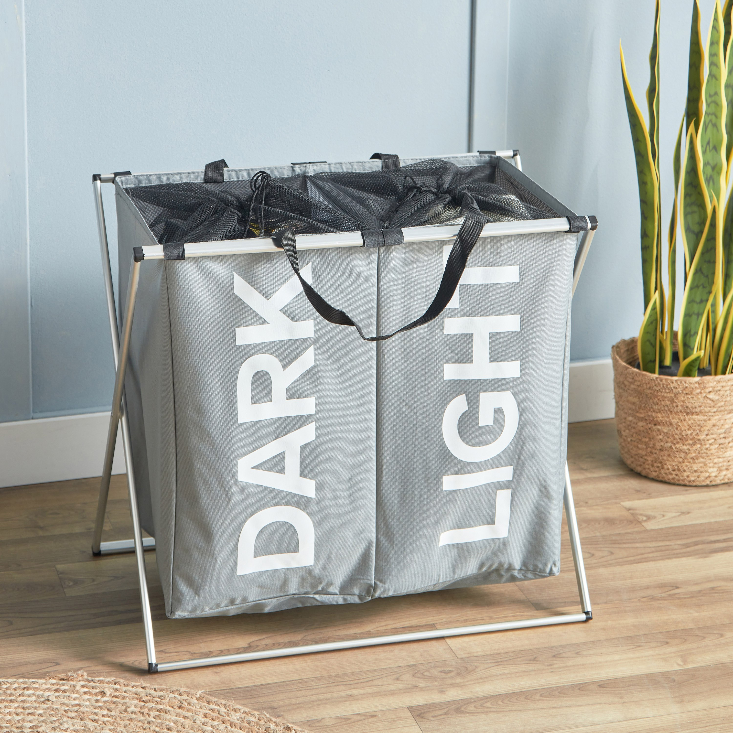 سلّة غسيل مقسّمة من بيانكا - 50x32x47 سم-hbxbathroom-bathroomstorage-laundryhampers-image-2