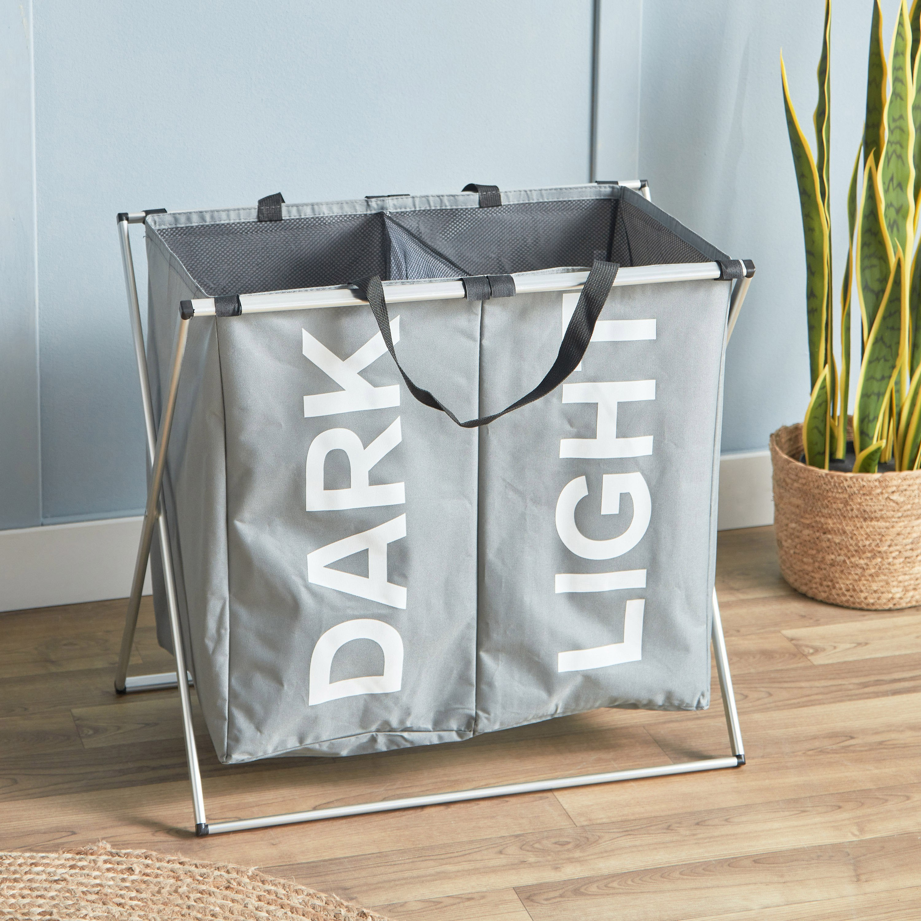 سلّة غسيل مقسّمة من بيانكا - 50x32x47 سم-hbxbathroom-bathroomstorage-laundryhampers-image-3