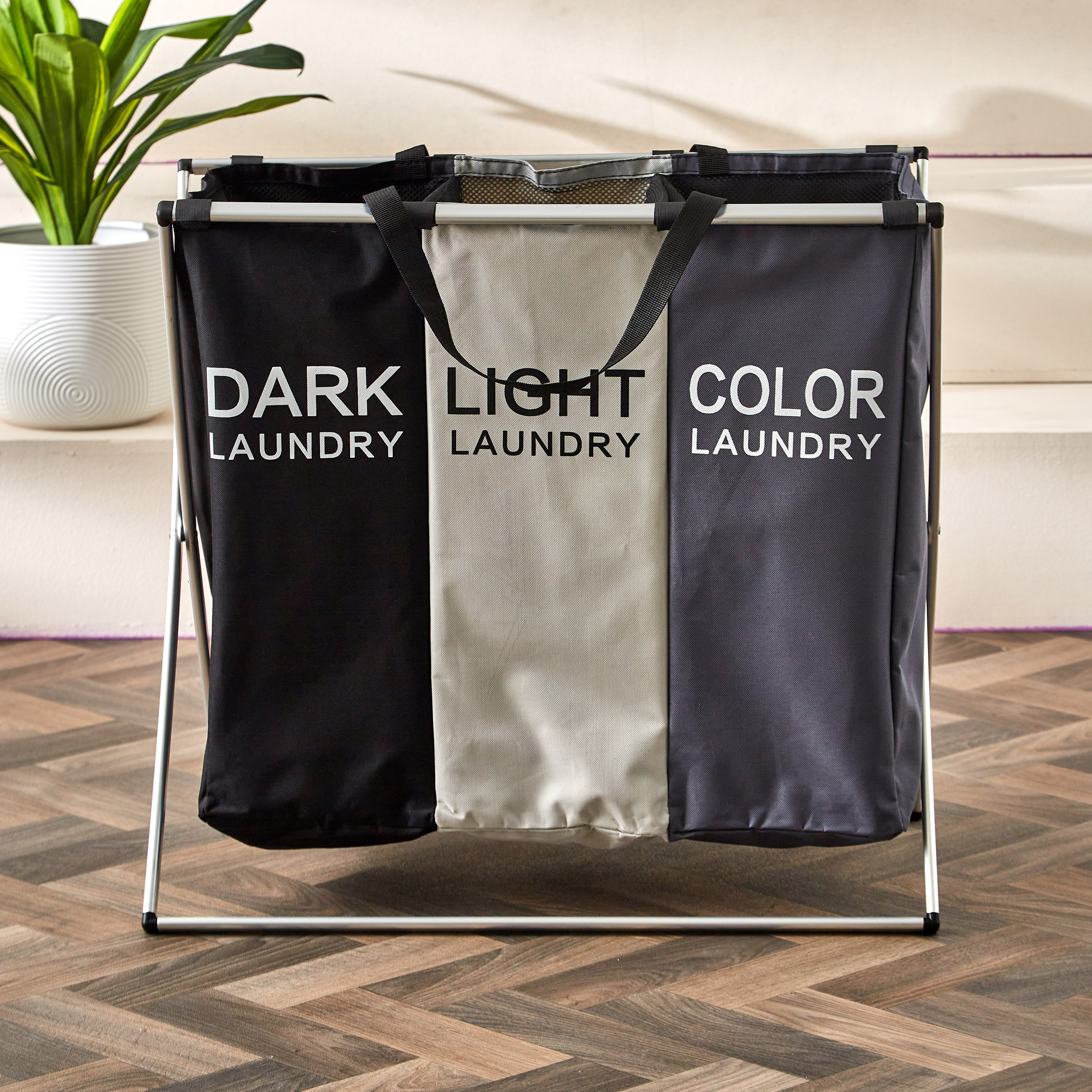 سلّة غسيل 3 أقسام من بيانكا - 54x32x47 سم-hbxbathroom-bathroomstorage-laundryhampers-image-3