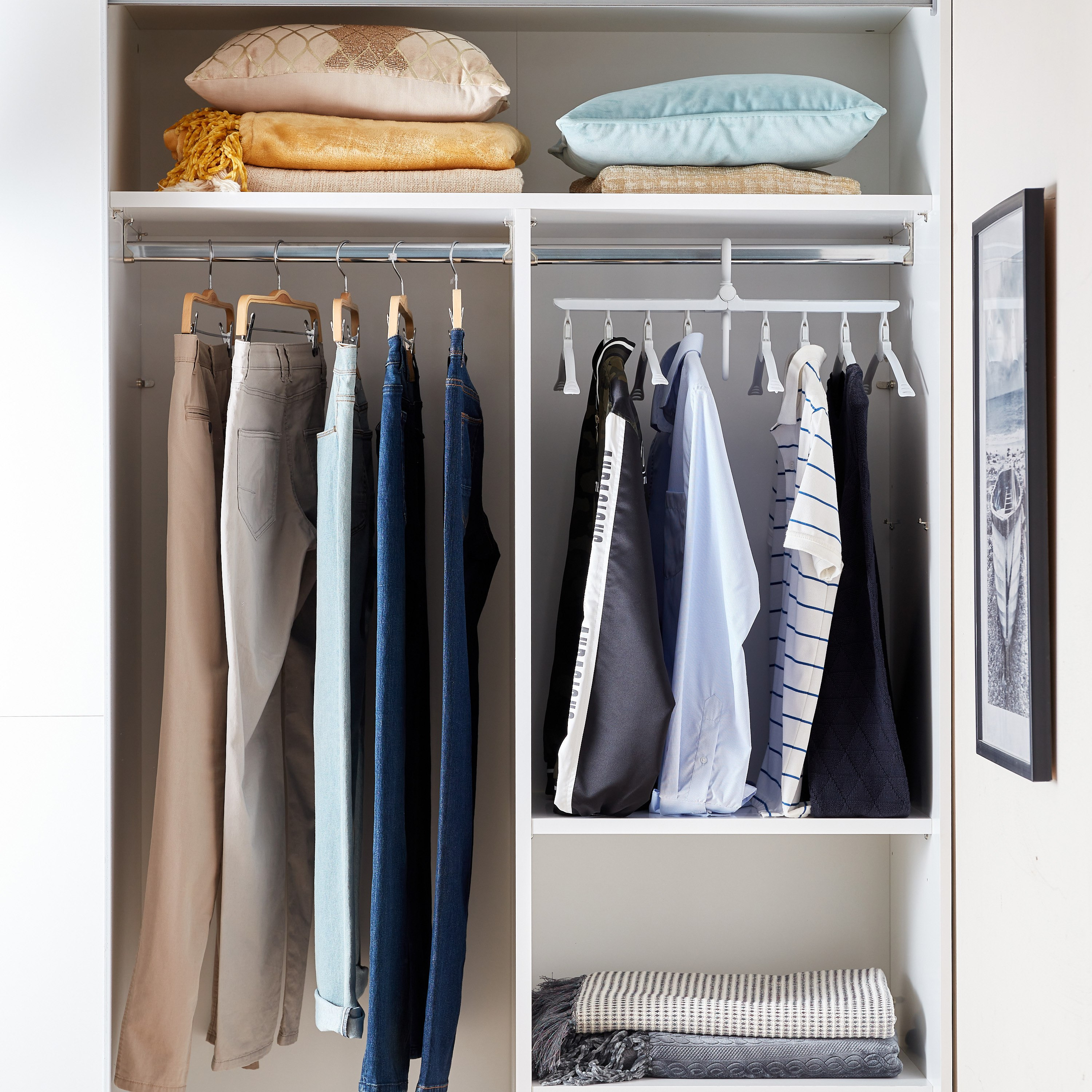 علّاقات ملابس قابلة للطي 8 في 1 من أتش بي أس أو - 34x16x17 سم-hbxhomeware-bathandlaundry-clothesdryingracks-image-6