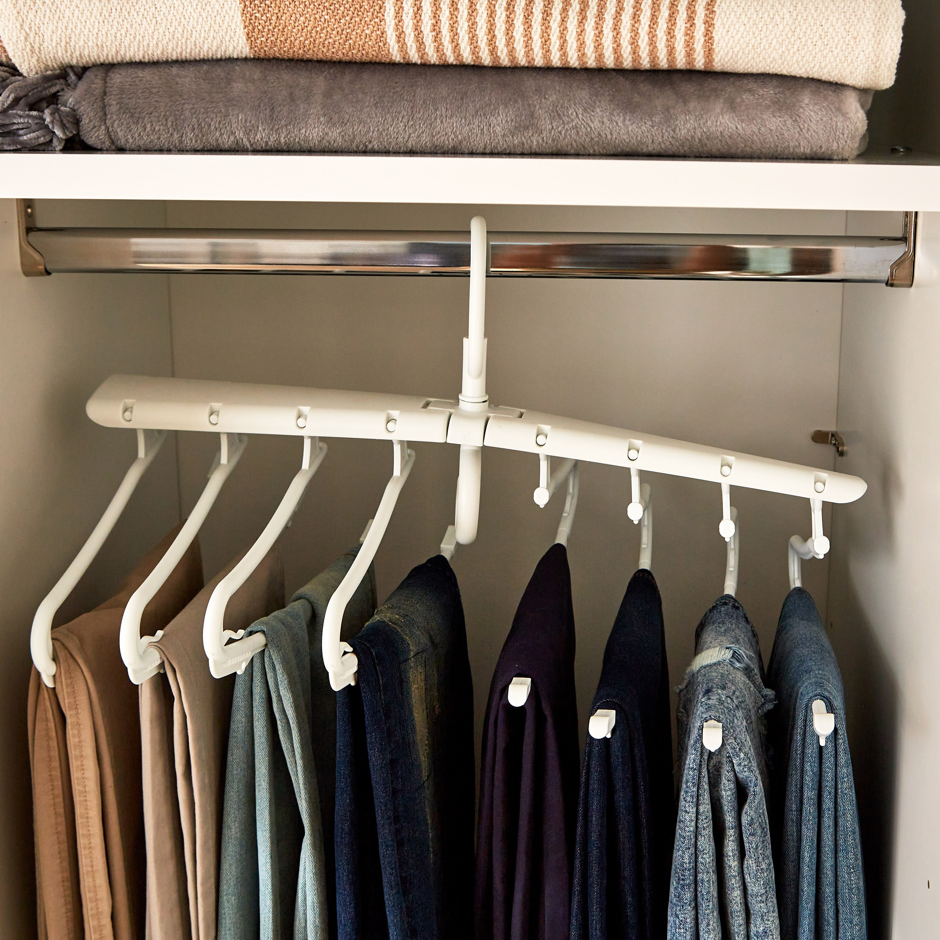 علّاقات ملابس قابلة للطي 8 في 1 من أتش بي أس أو - 34x16x17 سم-hbxhomeware-bathandlaundry-clothesdryingracks-image-2