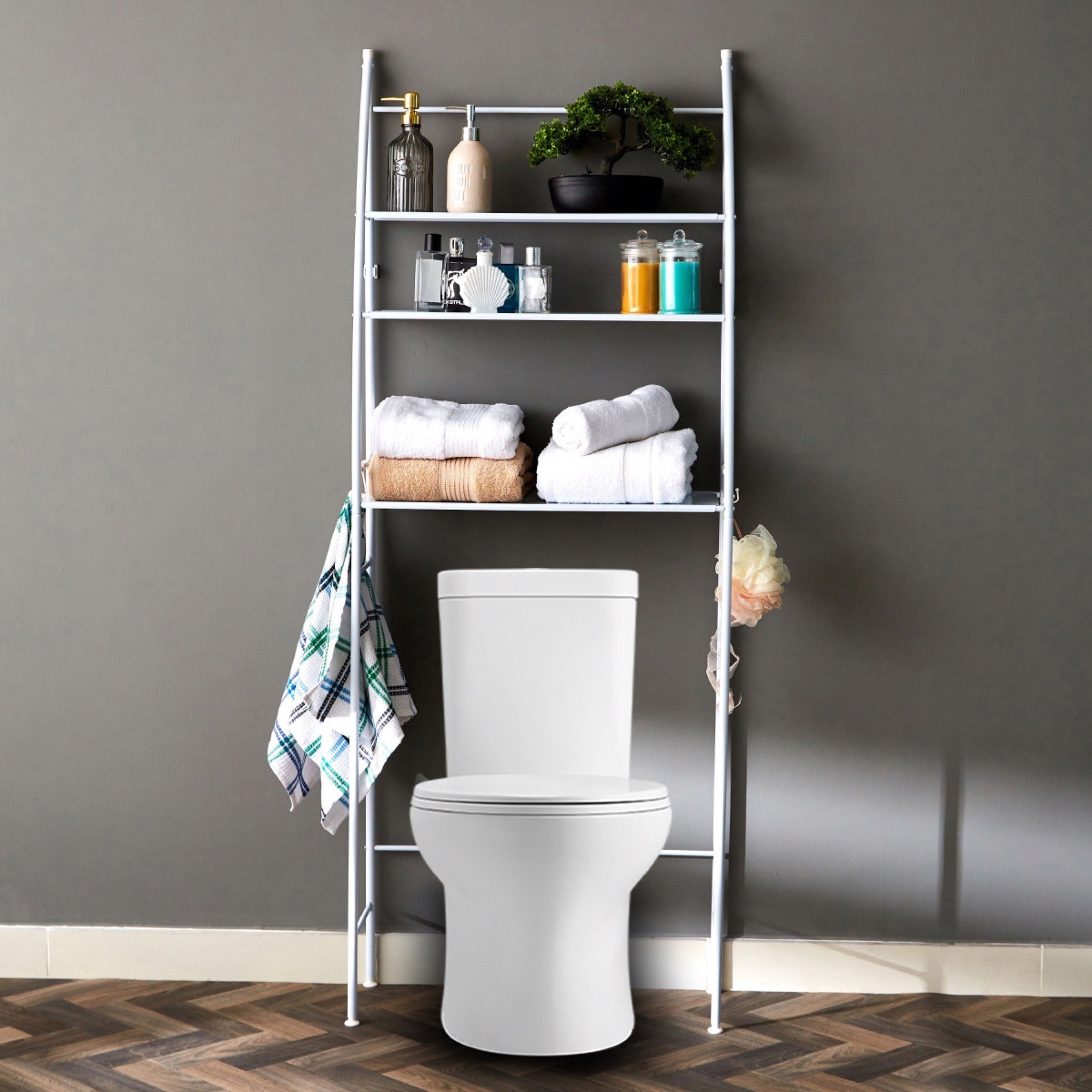 رف تخزين للحمام بـ3 طوابق وتصميم قارب شراعي من بيانكا - 48x25x166 سم-hbxhomeware-hbxbathroom-image-1