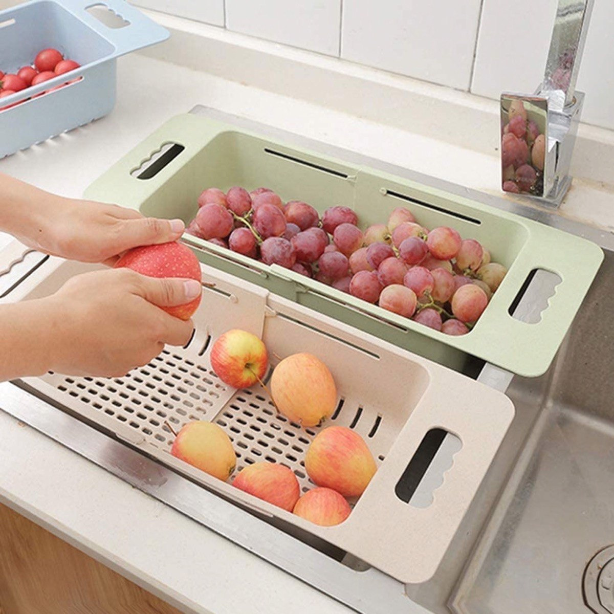 سلة مصفاة حوض للمطبخ قابلة للطي من إتش بي إس أو - 36x18x6 سم-hbxkitchen-kitchenware-foodpreparation-image-11