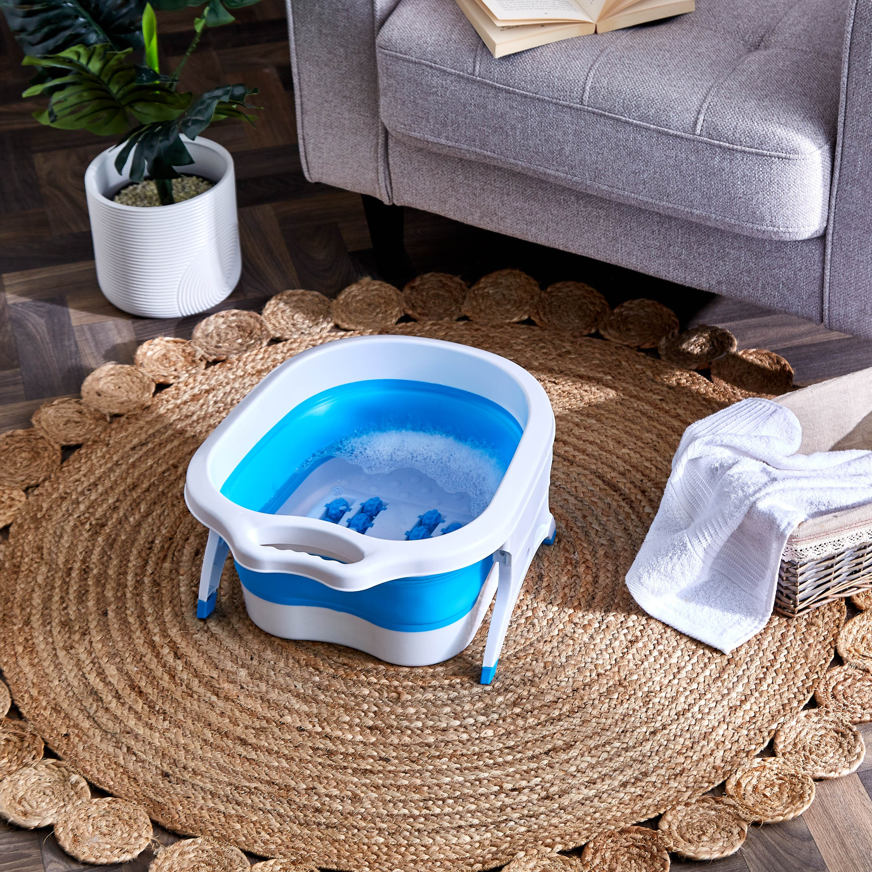 حوض للقدمين قابل للطي مع 4 بكرات تدليك - 44x37.5x20 سم من أتش بي أس أو-hbxdecorandfurnishings-homeaccessories-novelties-image-5