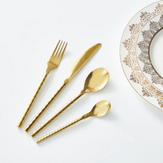 Festive Natural 16-Piece Shiny Cutlery Set