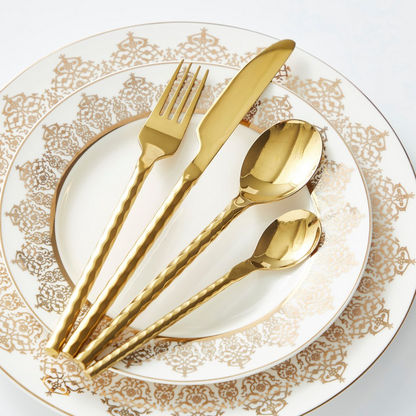 Festive Natural 16-Piece Shiny Cutlery Set