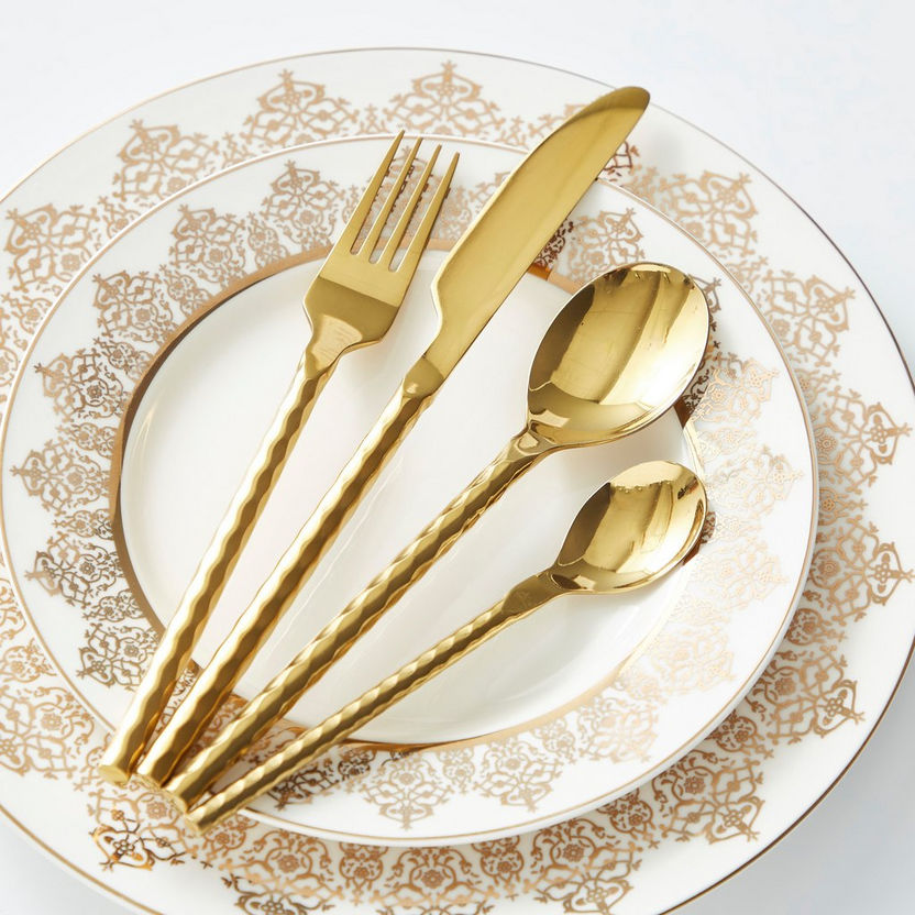 Festive Natural 16-Piece Shiny Cutlery Set-Cutlery-image-3