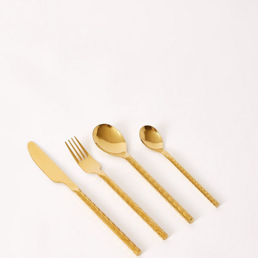 Festive Natural 16-Piece Shiny Cutlery Set-Cutlery-image-4