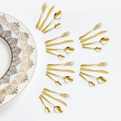 Festive 24-Piece Shiny Cutlery Set