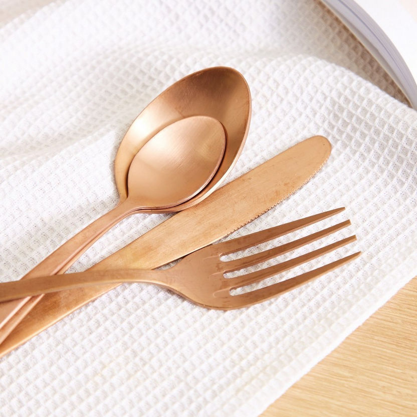 Festive 24-Piece Copper Matte Finish Cutlery Set-Cutlery-image-3