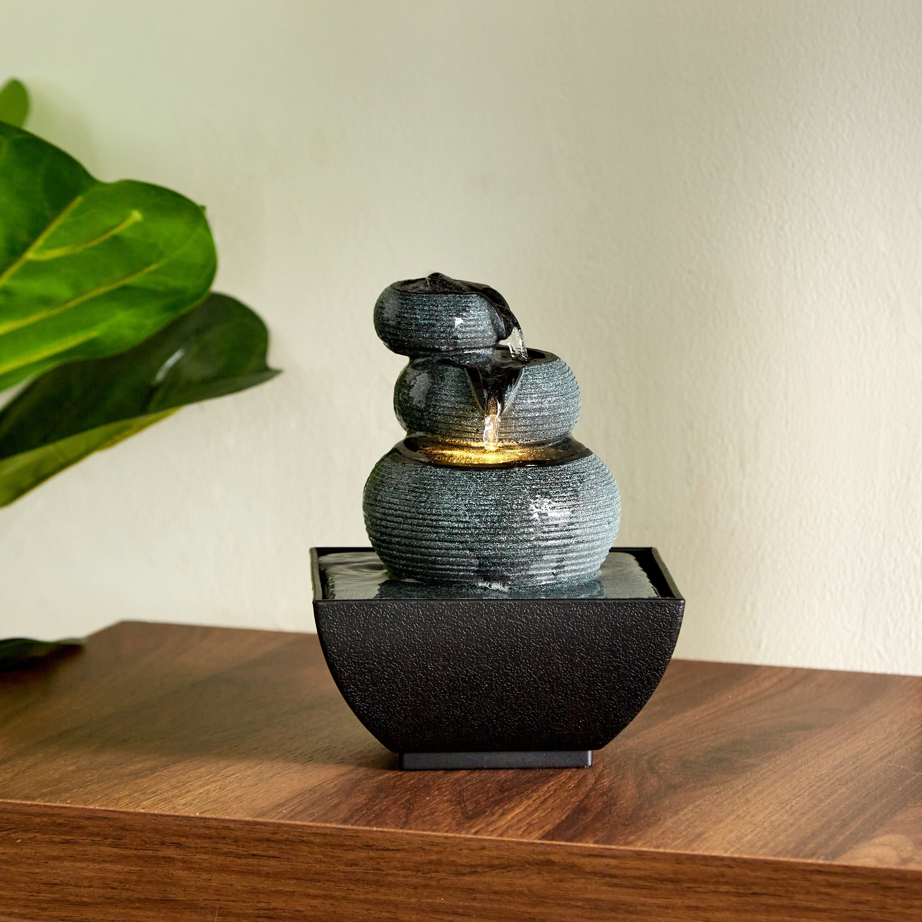 نافورة 3 طبقات من أوريل مودرن - 13x13x18 سم-hbxhomeware-hbxdecorandfurnishings-image-1
