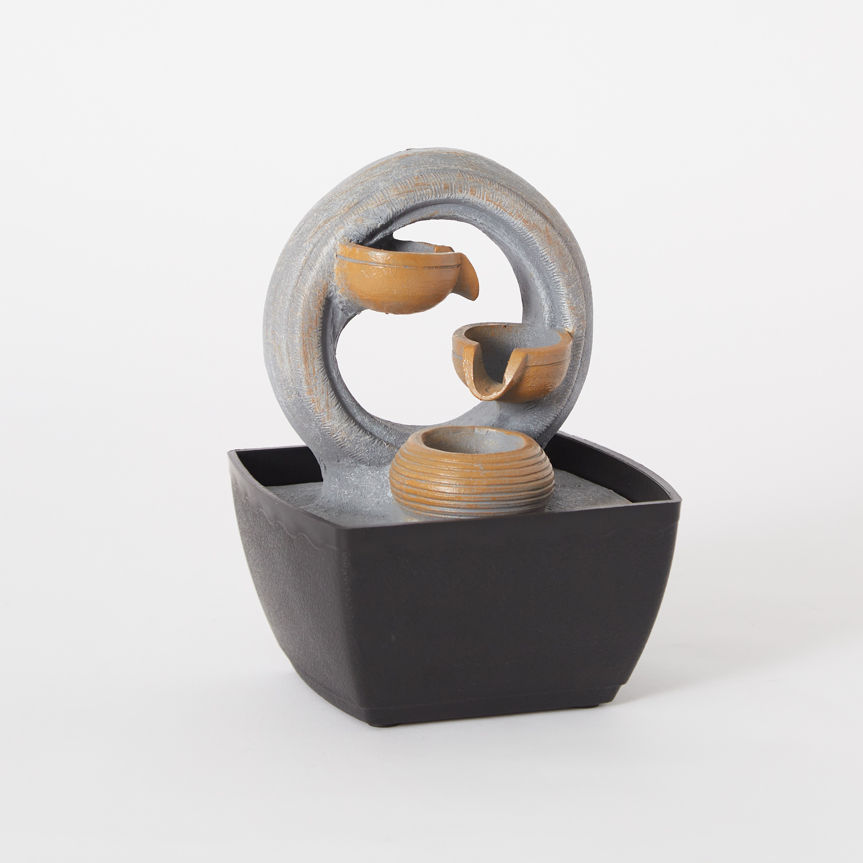 Aurel Mini Modern Three-Layered Round Fountain - 13x12x18 cm-hbxhomeware-hbxdecorandfurnishings-image-5