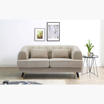 Alison 2-Seater Velvet Sofa with 2 Cushions-Sofas-image-0