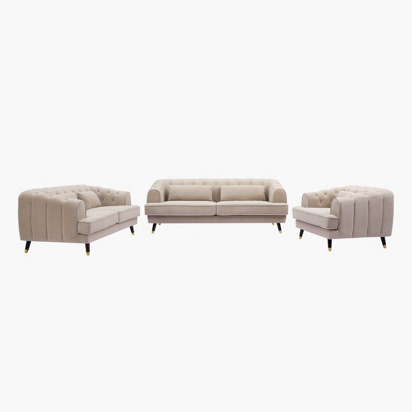 Alison 1-Seater Velvet Sofa with Cushion-Armchairs-image-4