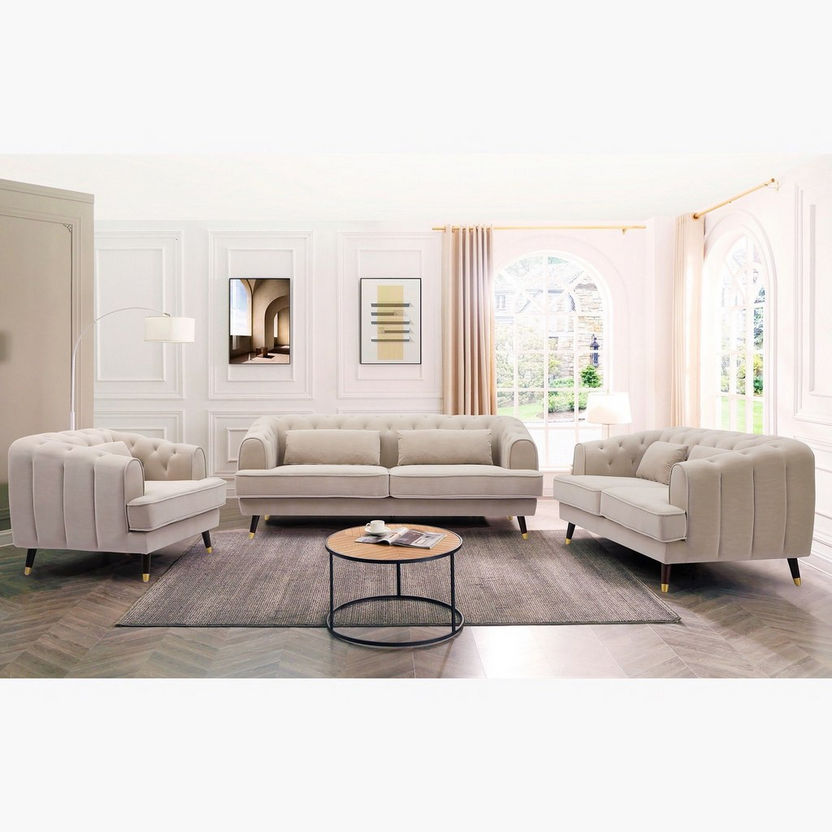 Alison 1-Seater Velvet Sofa with Cushion-Armchairs-image-5