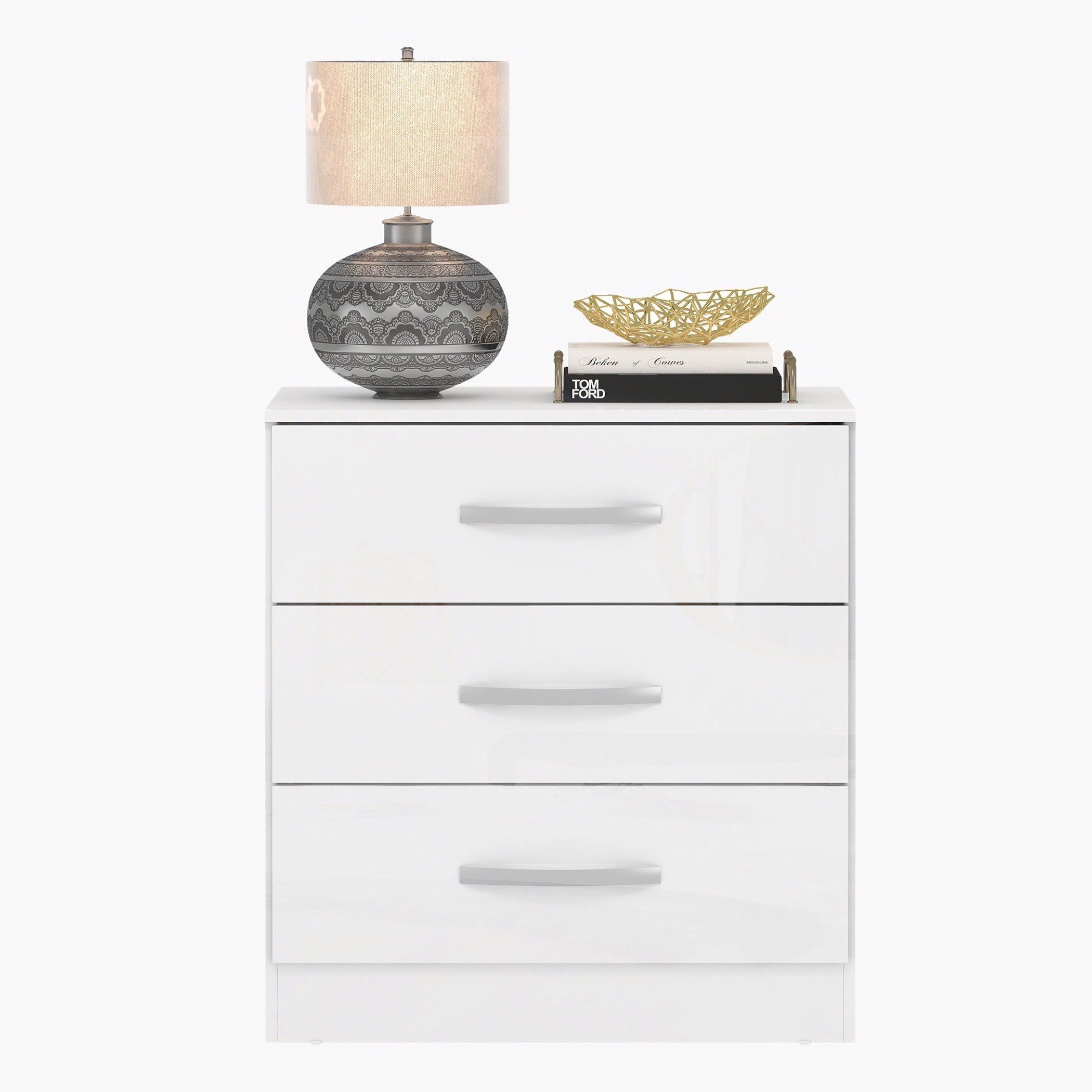 وحدة تخزين عالية اللمعان 3 أدراج - كلارا من موڤو -hbxfurniture-dressersandchests-chestofdrawers-image-3