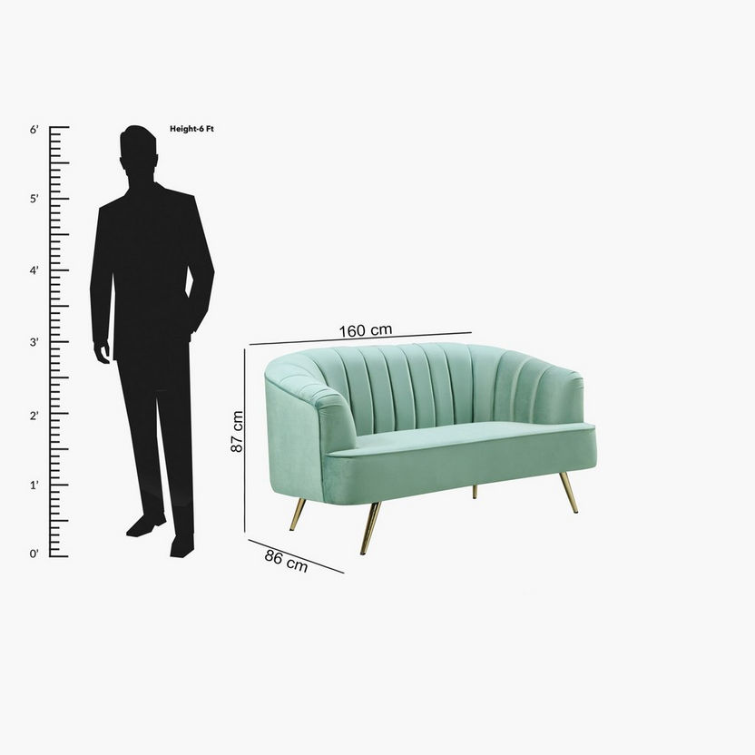 Melrose 2-Seater Velvet Sofa-Sofas-image-6