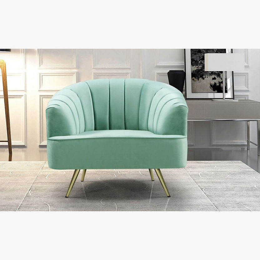 Melrose 1-Seater Velvet Sofa-Sofas-image-0
