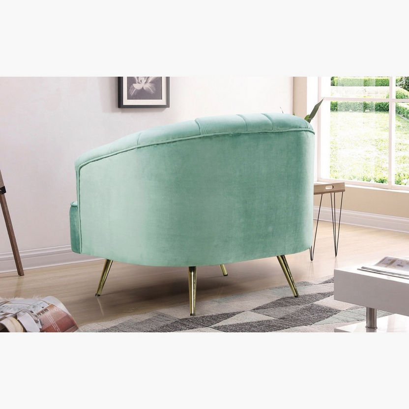Melrose 1-Seater Velvet Sofa-Armchairs-image-2