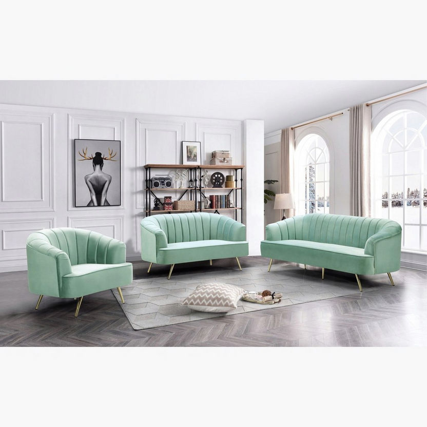 Melrose 1-Seater Velvet Sofa-Armchairs-image-4