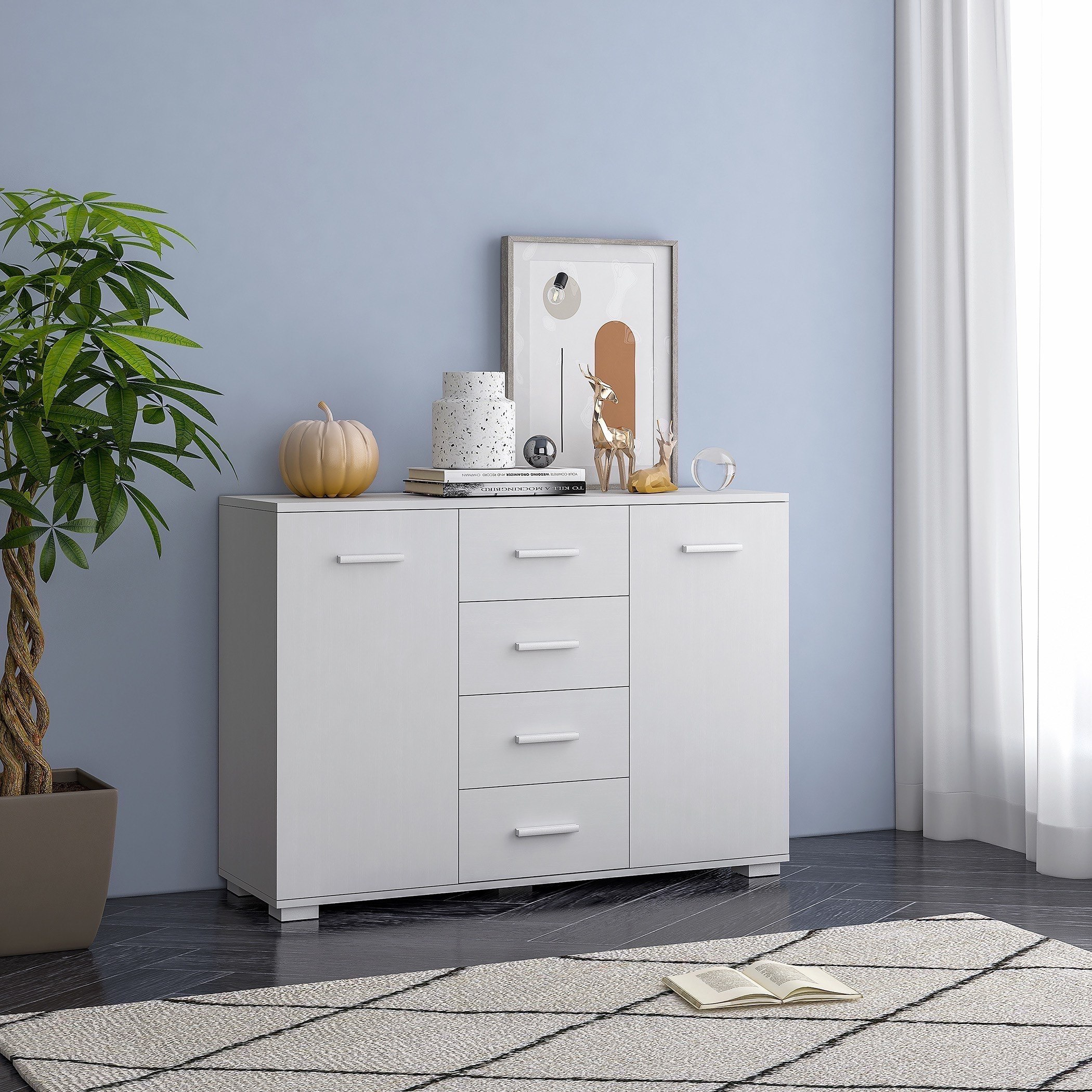 خزانة جانبية ببابين و4 أدراج من مكس آند ماتش-hbxfurniture-diningroom-buffetsandsideboards-image-1