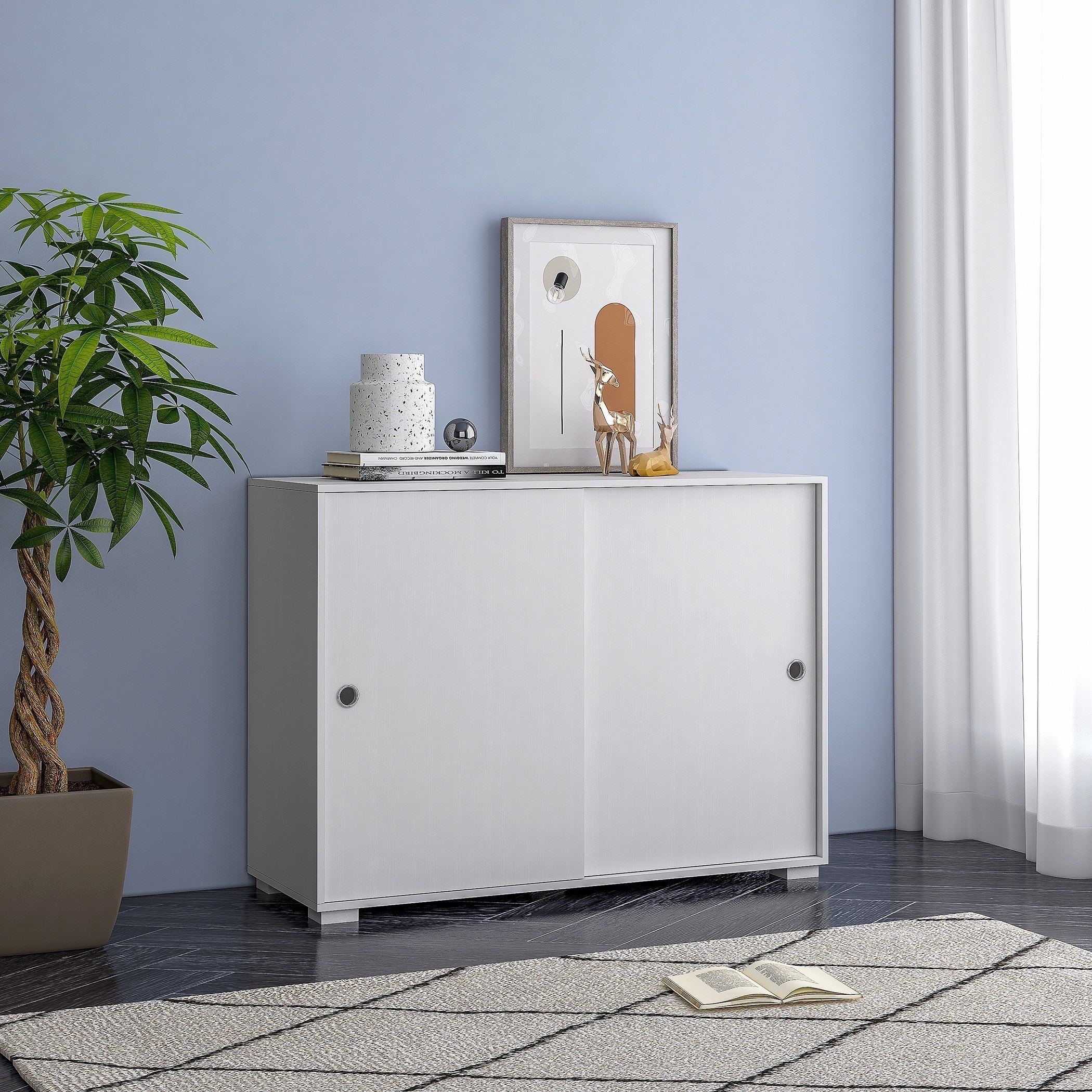 خزانة جانبية بأبواب انزلاقية من ميكس & ماتش - 120 سم-hbxfurniture-diningroom-buffetsandsideboards-image-1