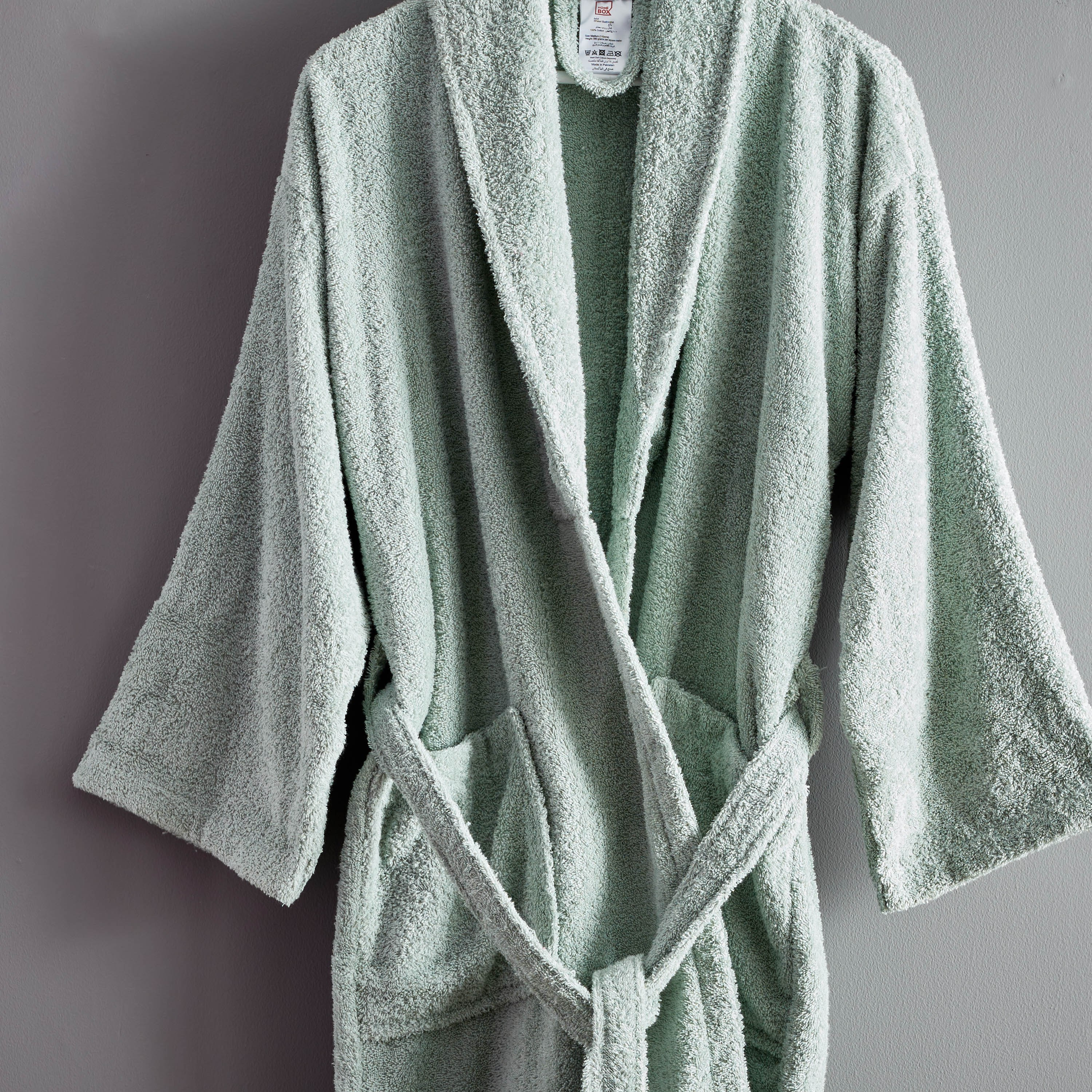 روب حمّام منسدل قطن للكبار من إسينشيال - كبير-hbxbathroom-bathroomtextiles-image-2