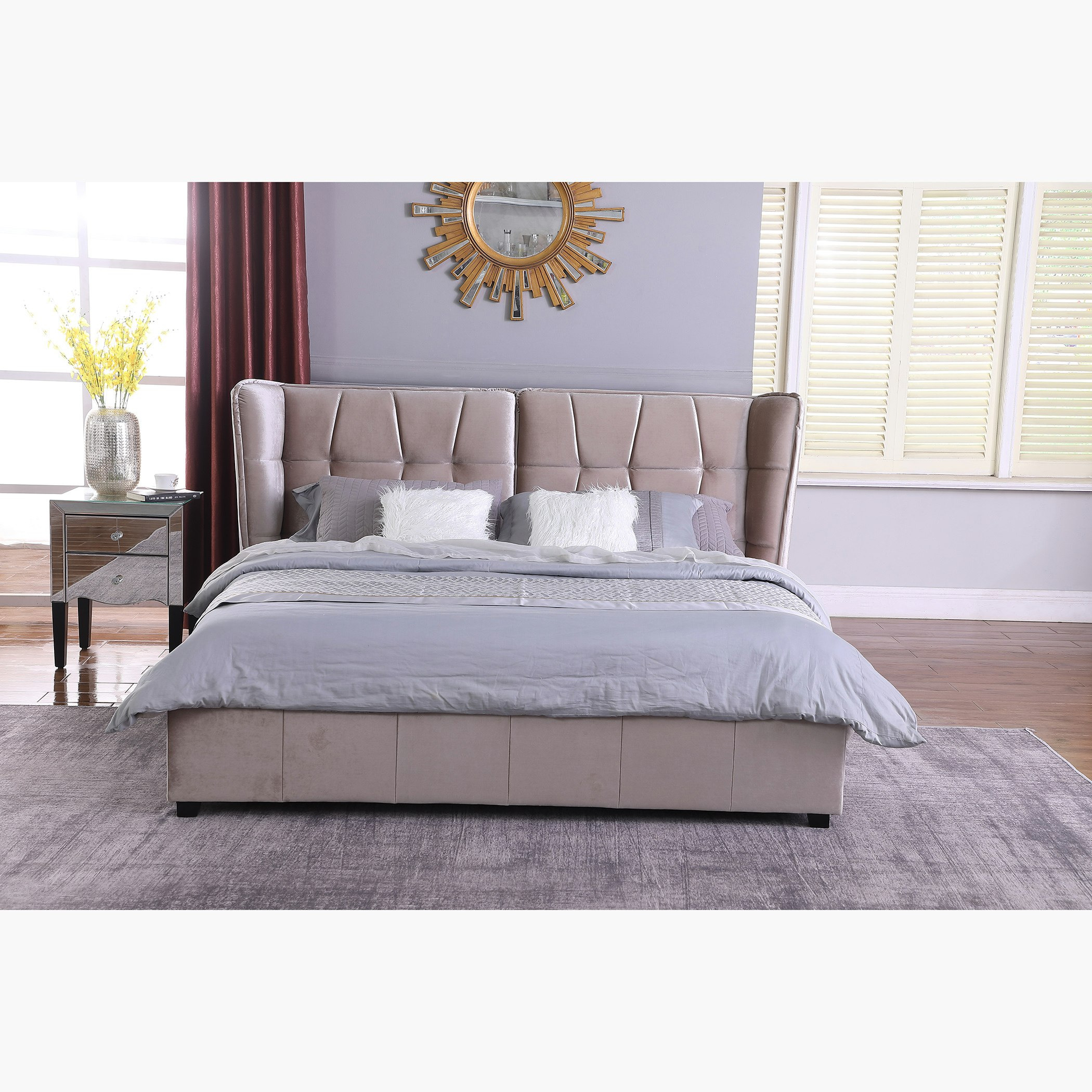 سرير كوين منجّد - تايلور أديل من موڤو - 160×200 سم-hbxbedroom-bedsandbedsets-beds-queen-image-2