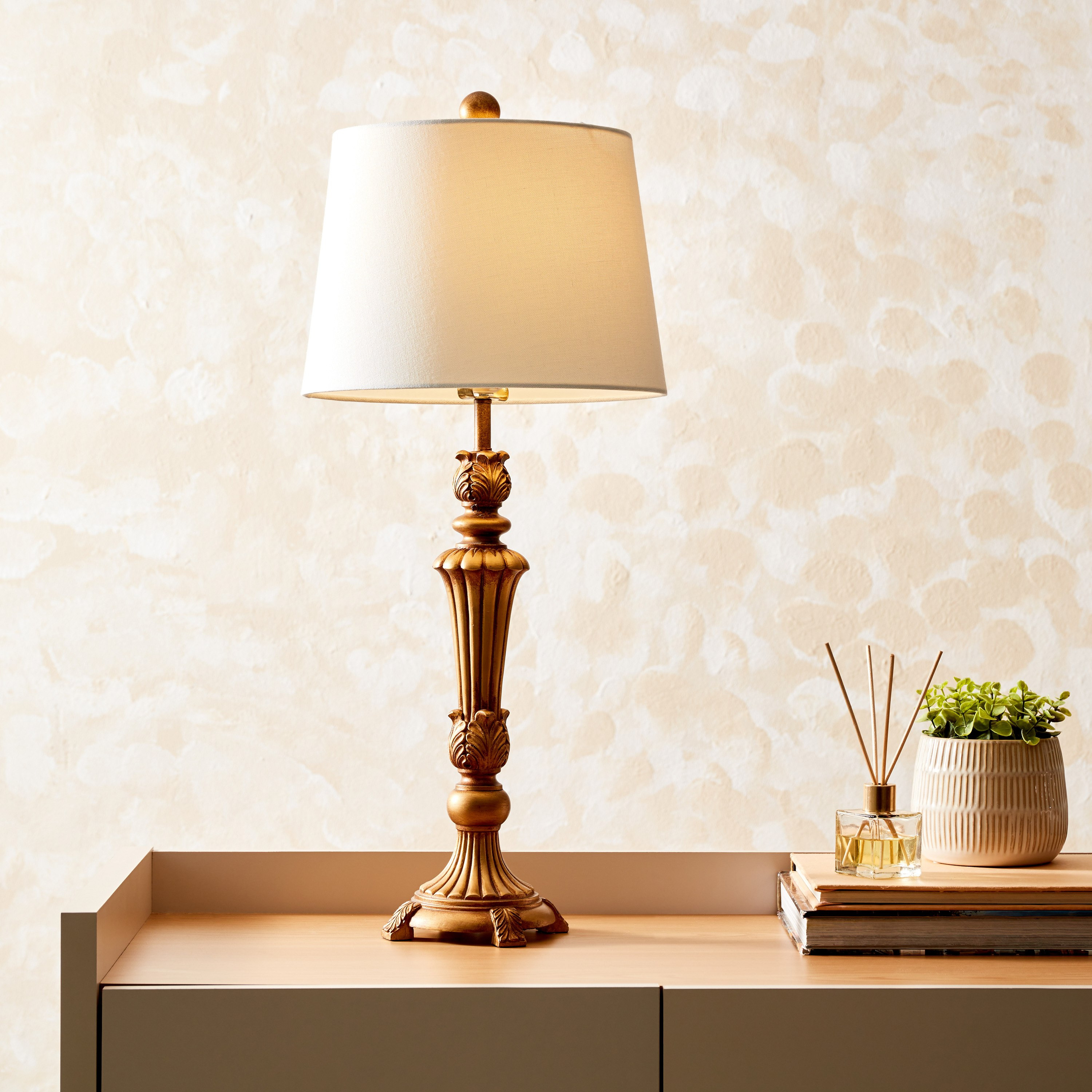 مصباح طاولة راتنج من أريانا - 28x28x65 سم-hbxlivingroom-lighting-tablelamps-image-2
