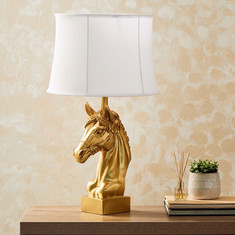 Ariana Horse Base Resin Table Lamp - 40x40x72 cms