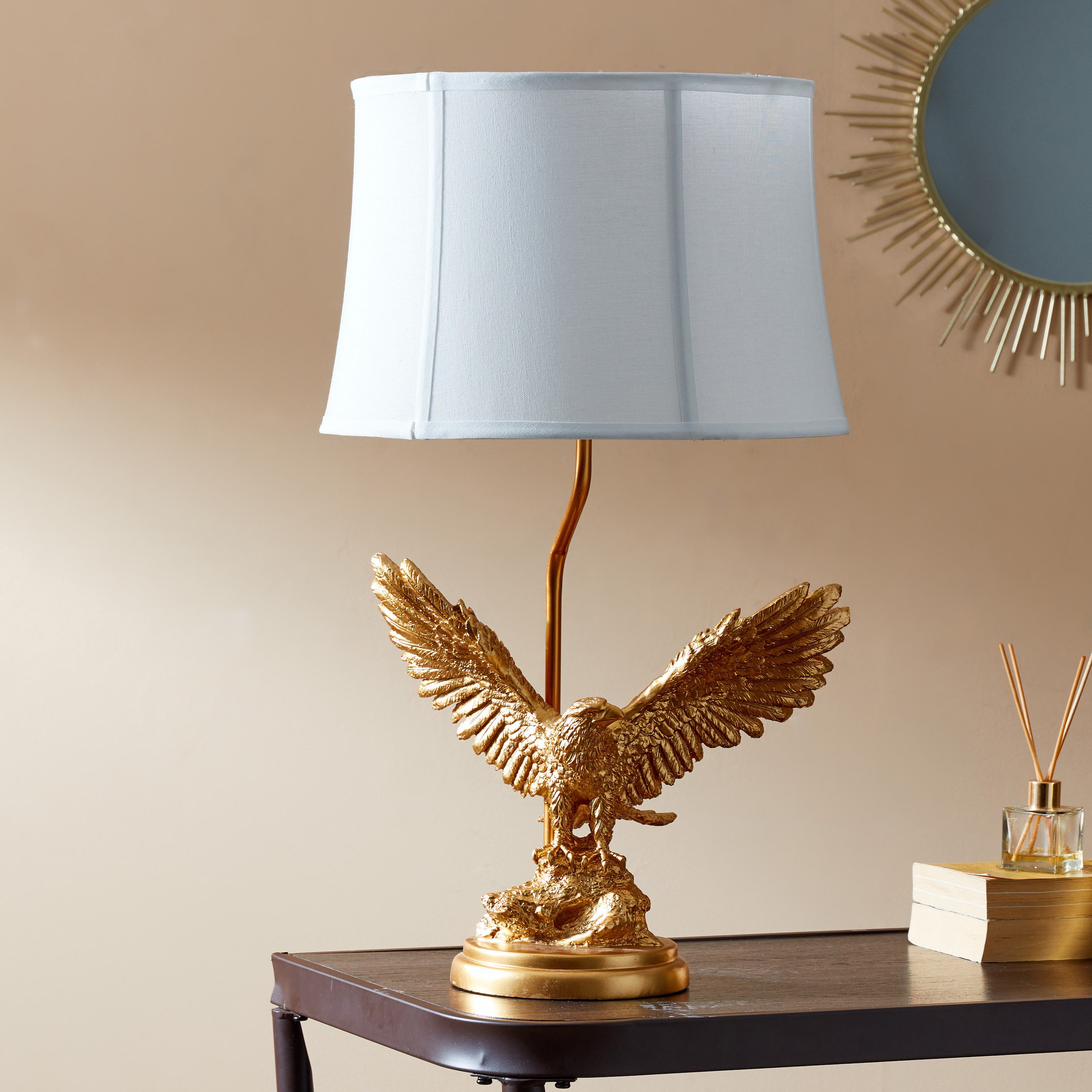 Ariana Falcon Base Resin Table Lamp - 38x38x66 cm-hbxlivingroom-lighting-tablelamps-image-1