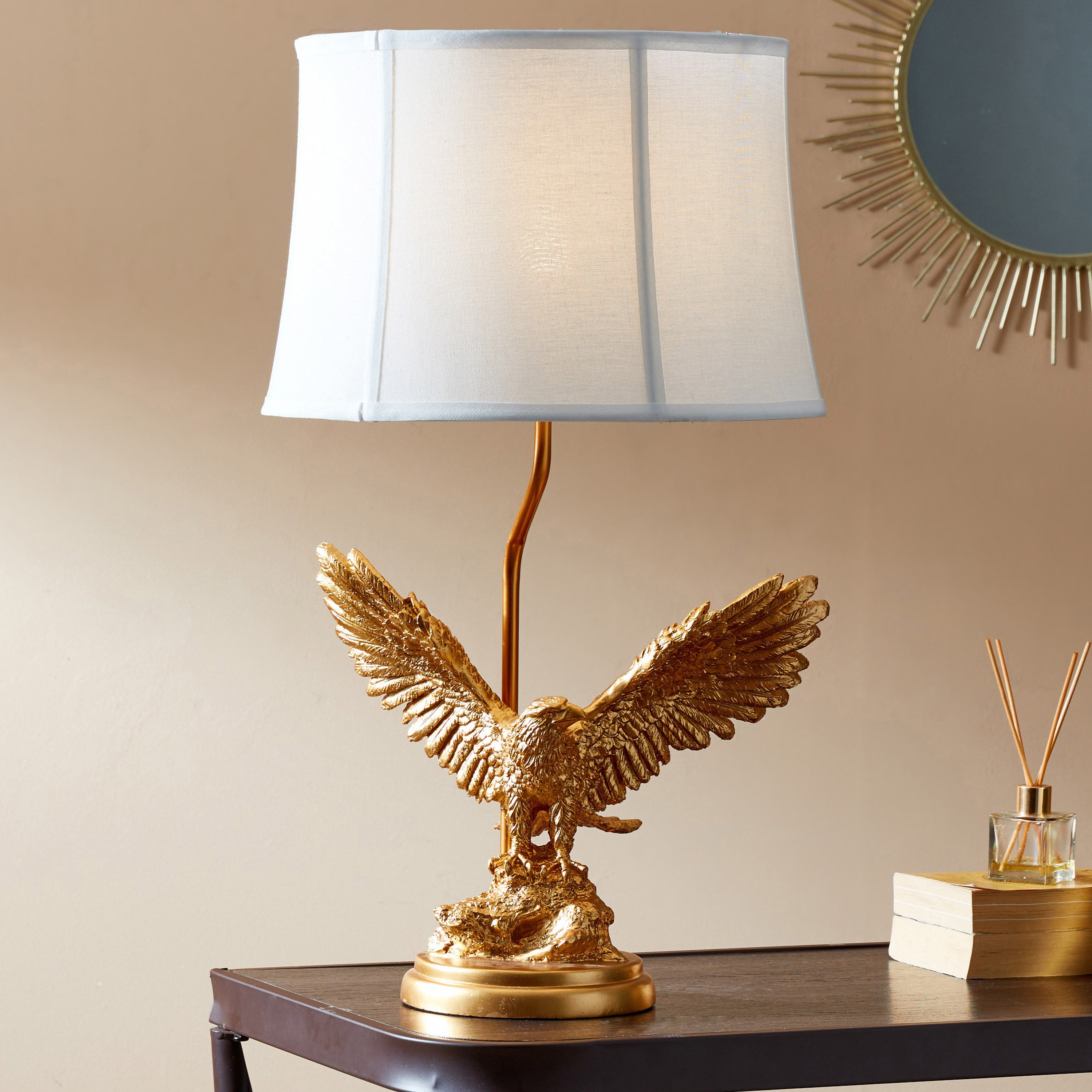 Ariana Falcon Base Resin Table Lamp - 38x38x66 cm-hbxlivingroom-lighting-tablelamps-image-2