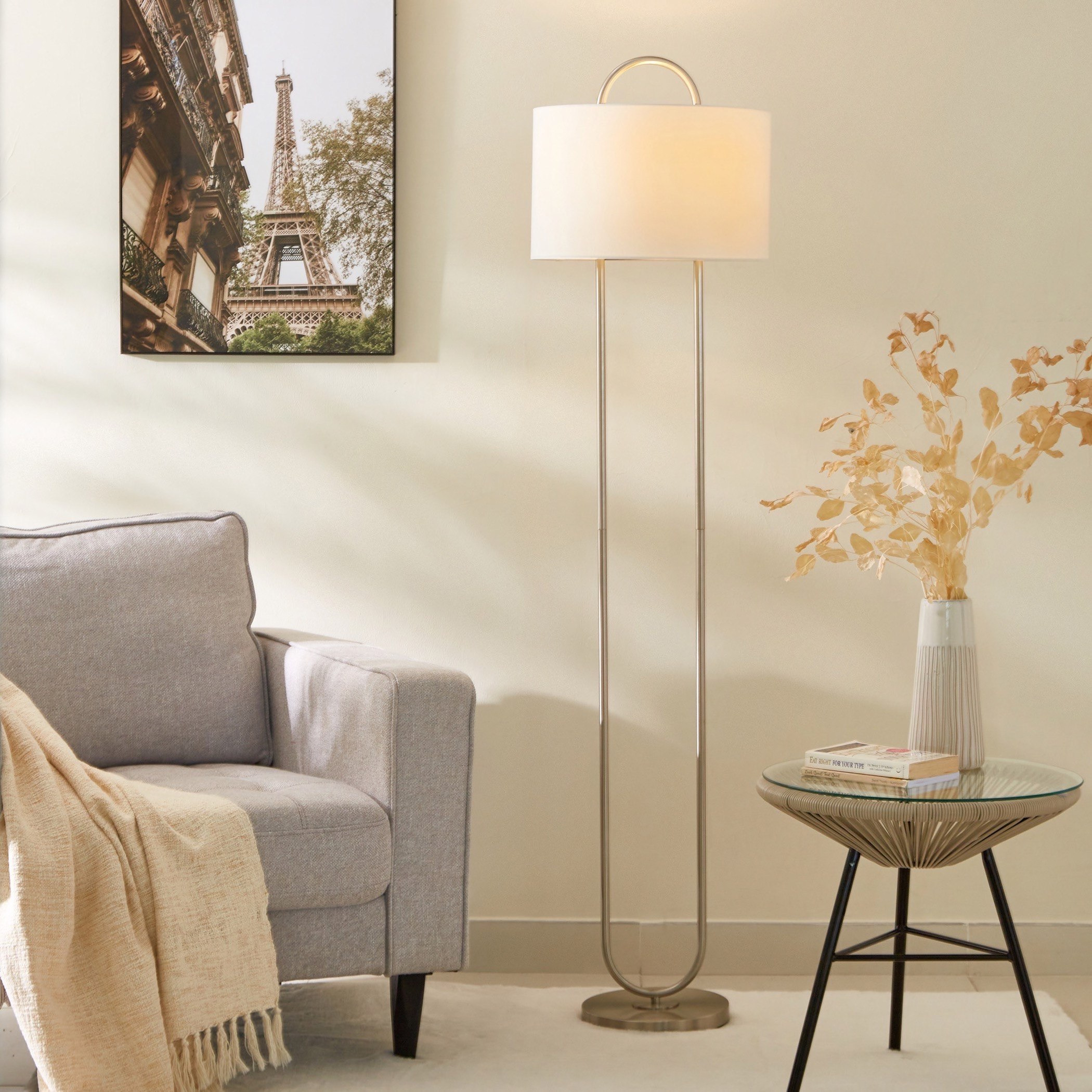Ariana Metal Base Floor Lamp - 40x40x163 cm-hbxhomeware-hbxdecorandfurnishings-image-2