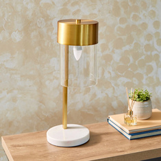 Ariana Ceramic Base Metal Table Lamp - 40x18x58 cms
