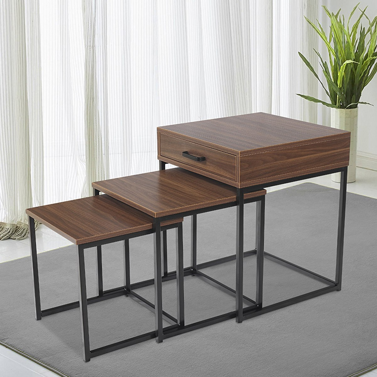 طقم طاولات متداخلة من كانورا - 3 قطع-hbxfurniture-livingroom-nestingtables-image-1