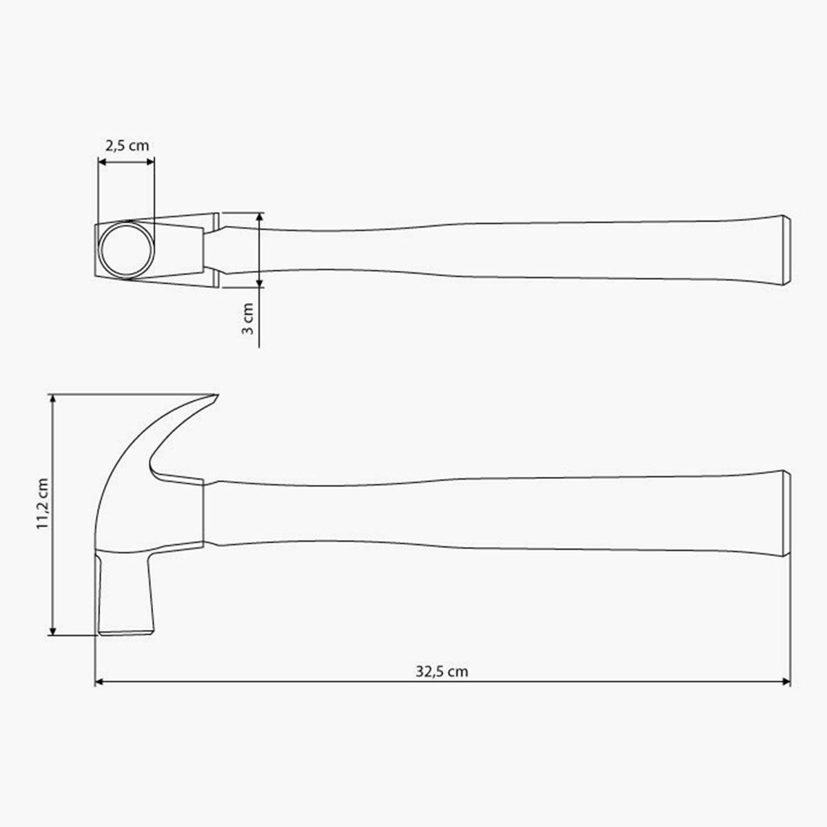 مطرقة مخلب من ترامونتينا - 32.5x11.2 سم-hbxoutdoor-hbxoutdooraccessories-diyandgarden-image-3