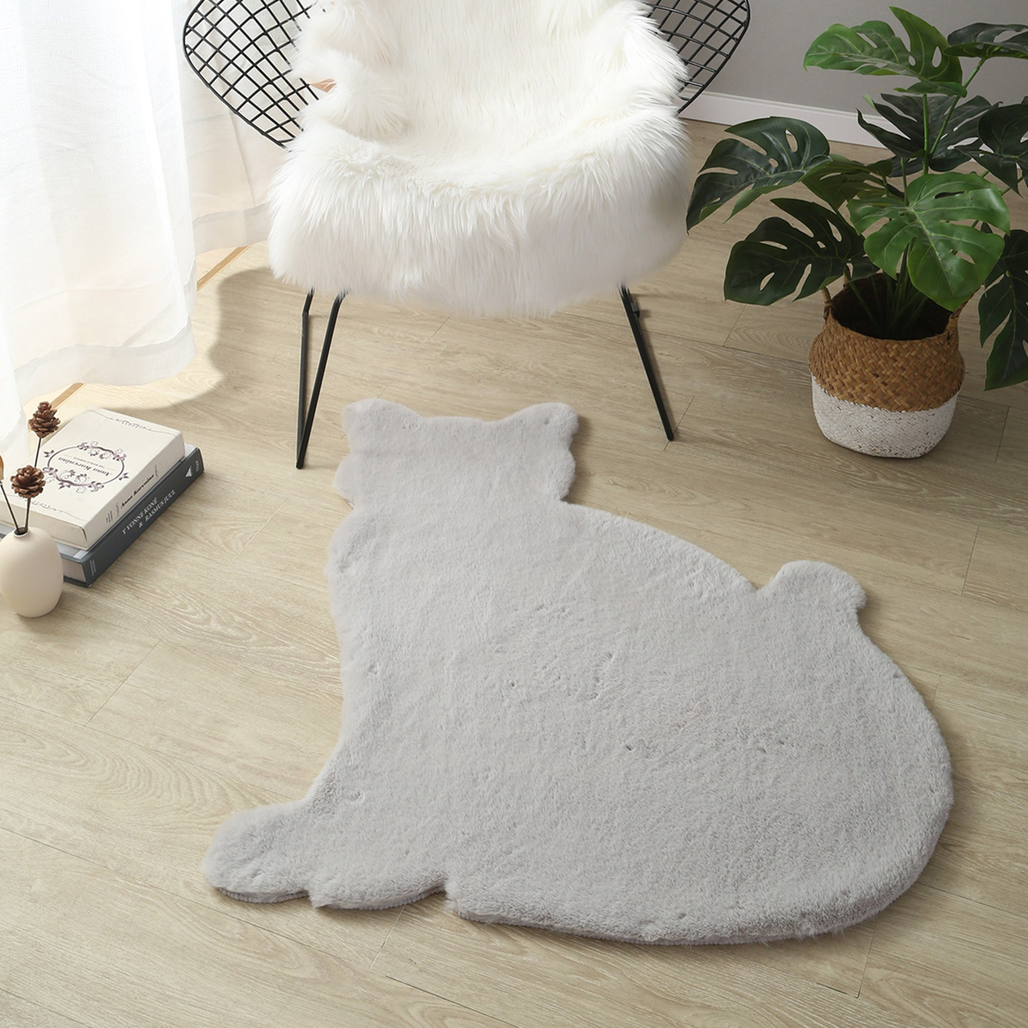 سجادة شاجي بشكل قطة من آرلو - 81x90 سم-hbxhomeware-hbxkidsandyouth-image-1