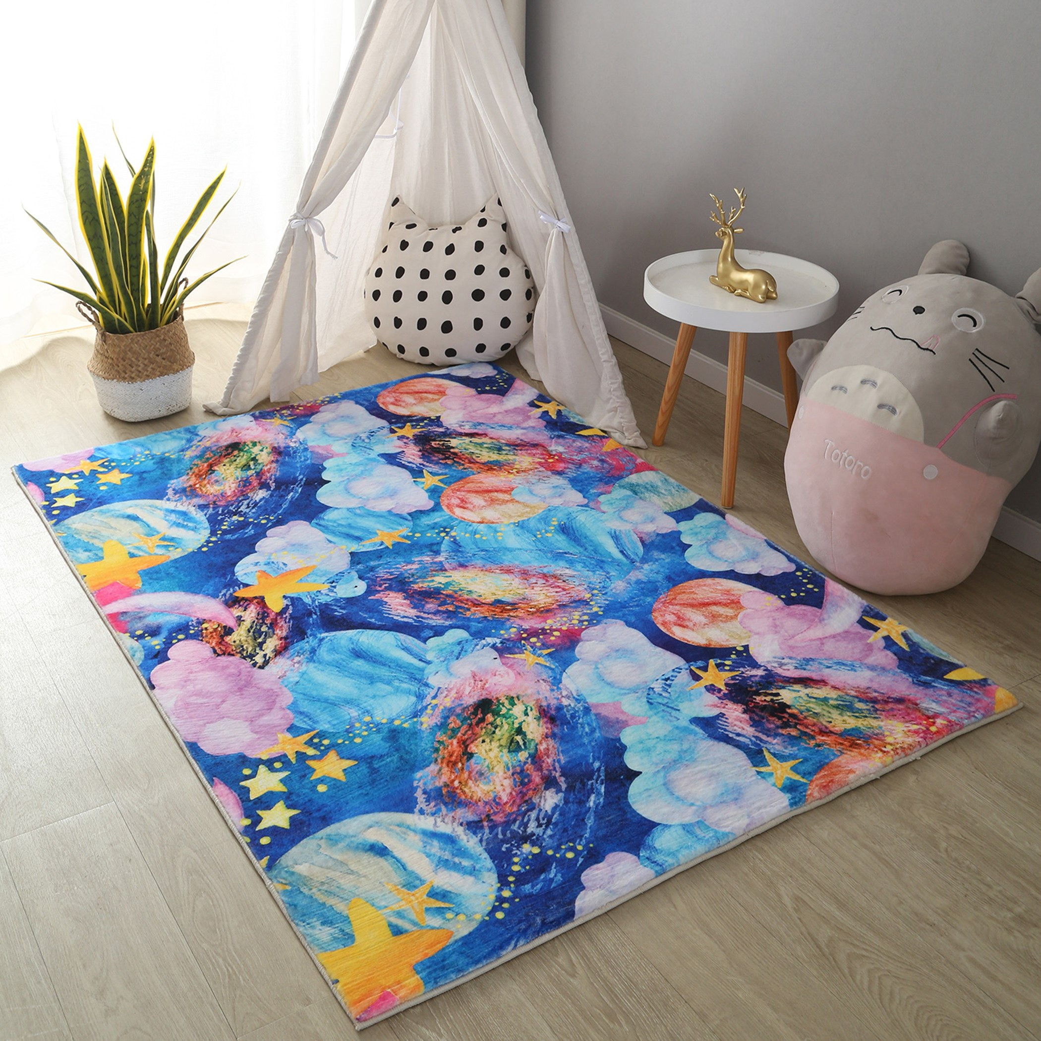 Arlo Printed Fur Universe In Me Carpet - 110x160 cm-hbxhomeware-hbxkidsandyouth-image-1