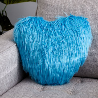 Arlo Faux Sheep Skin Heart Cushion - 40x40 cm
