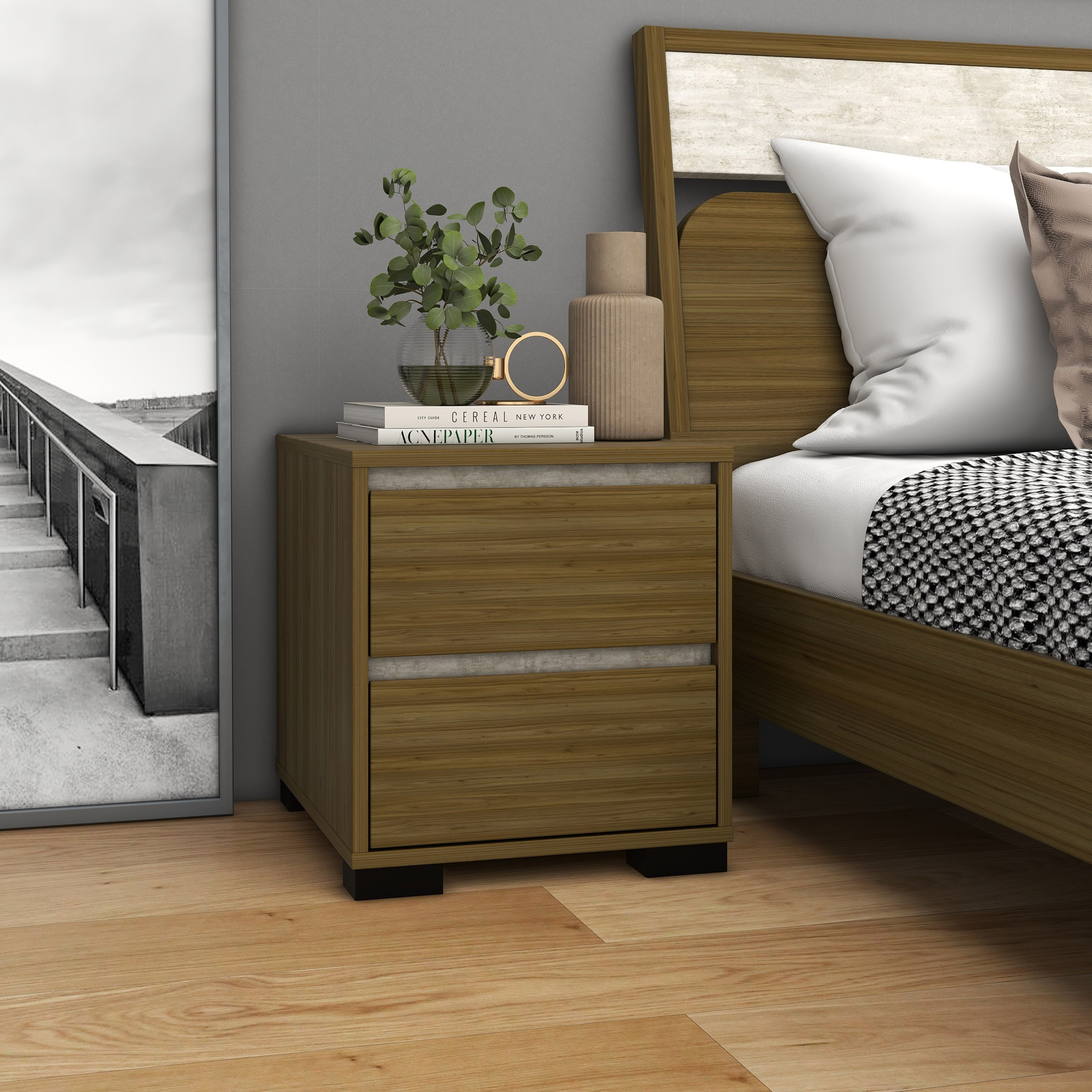 طقم غرفة نوم كينج 5 قطع من بريندا - 200x180 سم-hbxbedroom-bedsandbedsets-bedroomsets-king-image-3