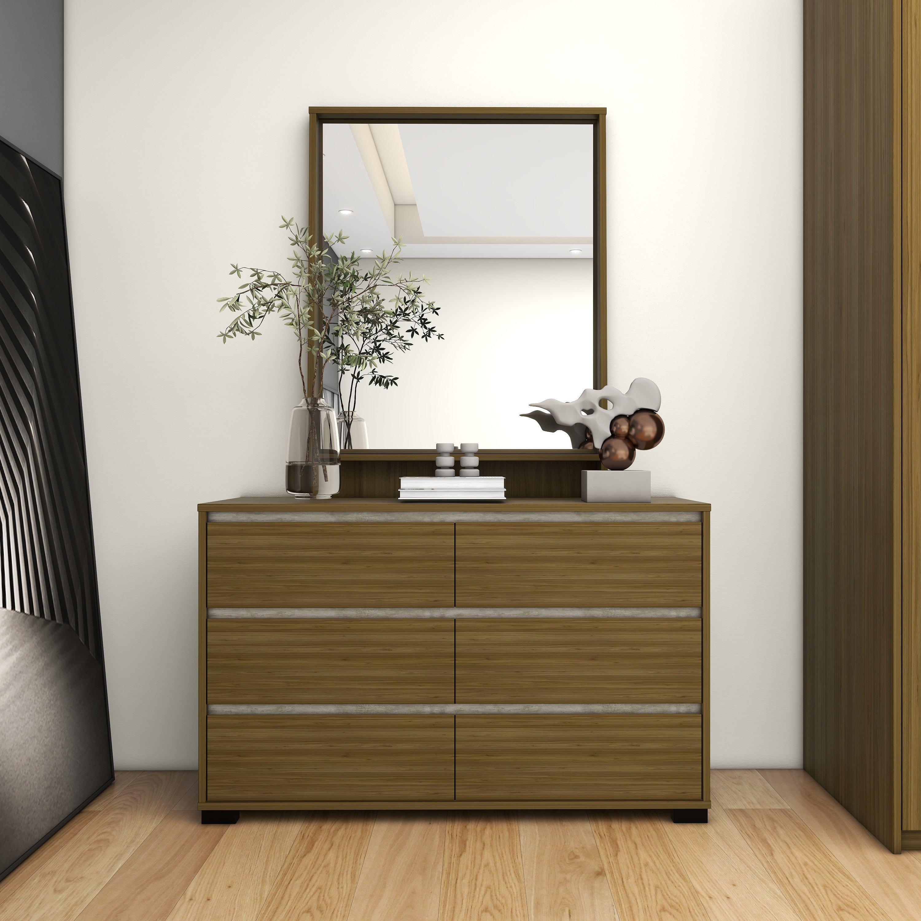 طقم غرفة نوم كينج 5 قطع من بريندا - 200x180 سم-hbxbedroom-bedsandbedsets-bedroomsets-king-image-4